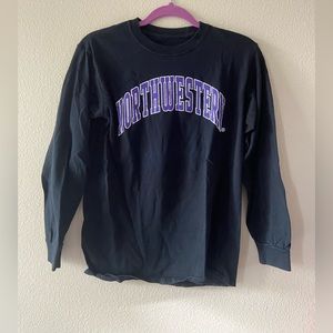 Northwestern University Long Sleeve Shirt | Size S | Black/Purple